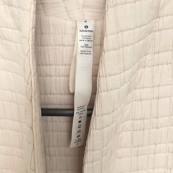 Lululemon Serene Travels Wrap Size 4 Light Ivory Oversized  LTIV 00892 - Picture 4 of 12